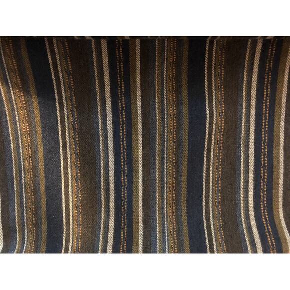 Express Wrap Skirt M Olive/Navy Stripe 26”W Wool Italy Boho Hippie Career Grunge - Picture 4 of 6